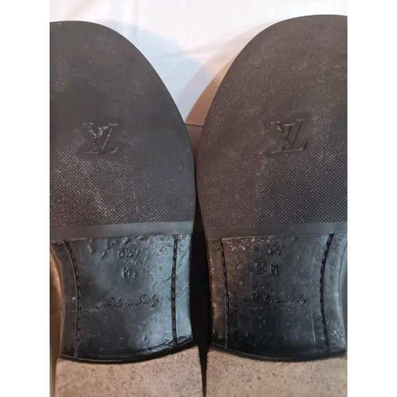 Mens Louis Vuitton Brown Damier Leather Embossed Sorbonne Slip On Loafers SZ 8.5 main image 11